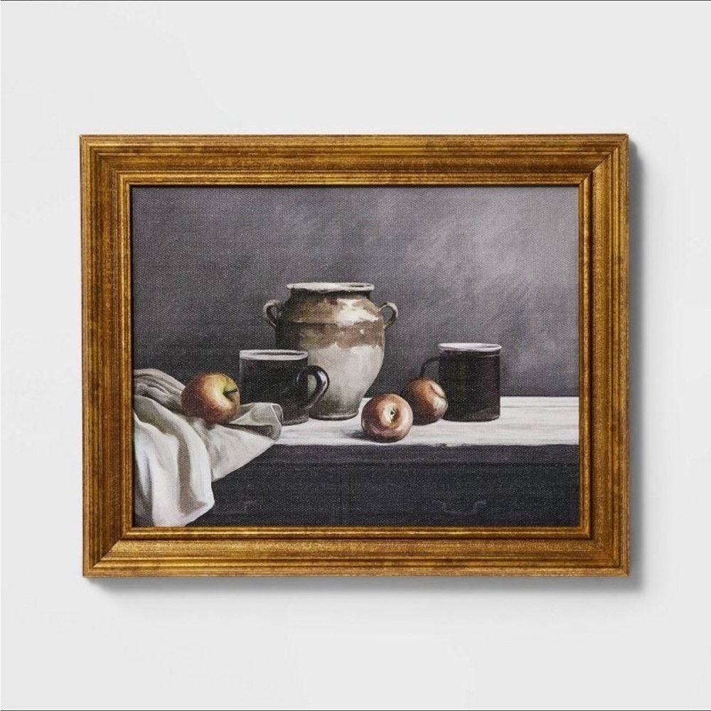 12" x 10" Moody Still Life Framed Wall Art Canvas - Threshold™ with Studio McGee